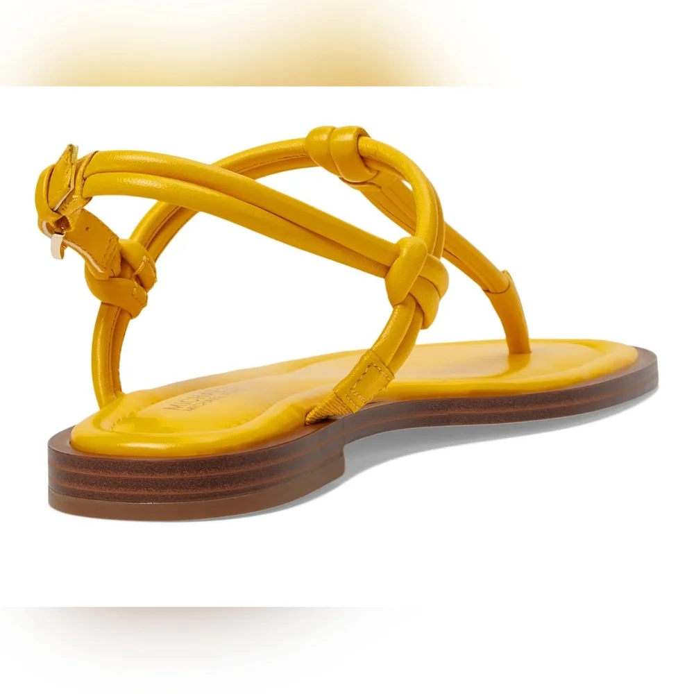 Michael Kors Women's Yellow Astra Thong Sling Multi-Strap Sandals Size 6